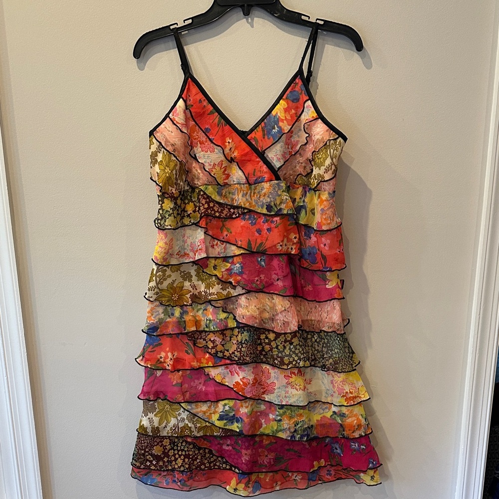 Floral Multicolor Layered Dress